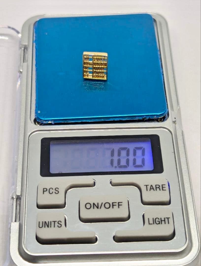 18K ピンバッチ　タイタック　そろばん