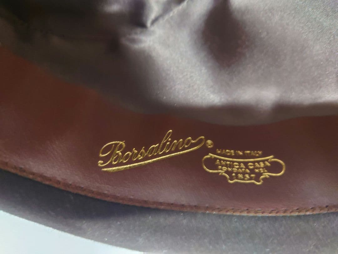 ボルサリーノ　made in ITALY　ラビットファーフェルトハット ブラウン