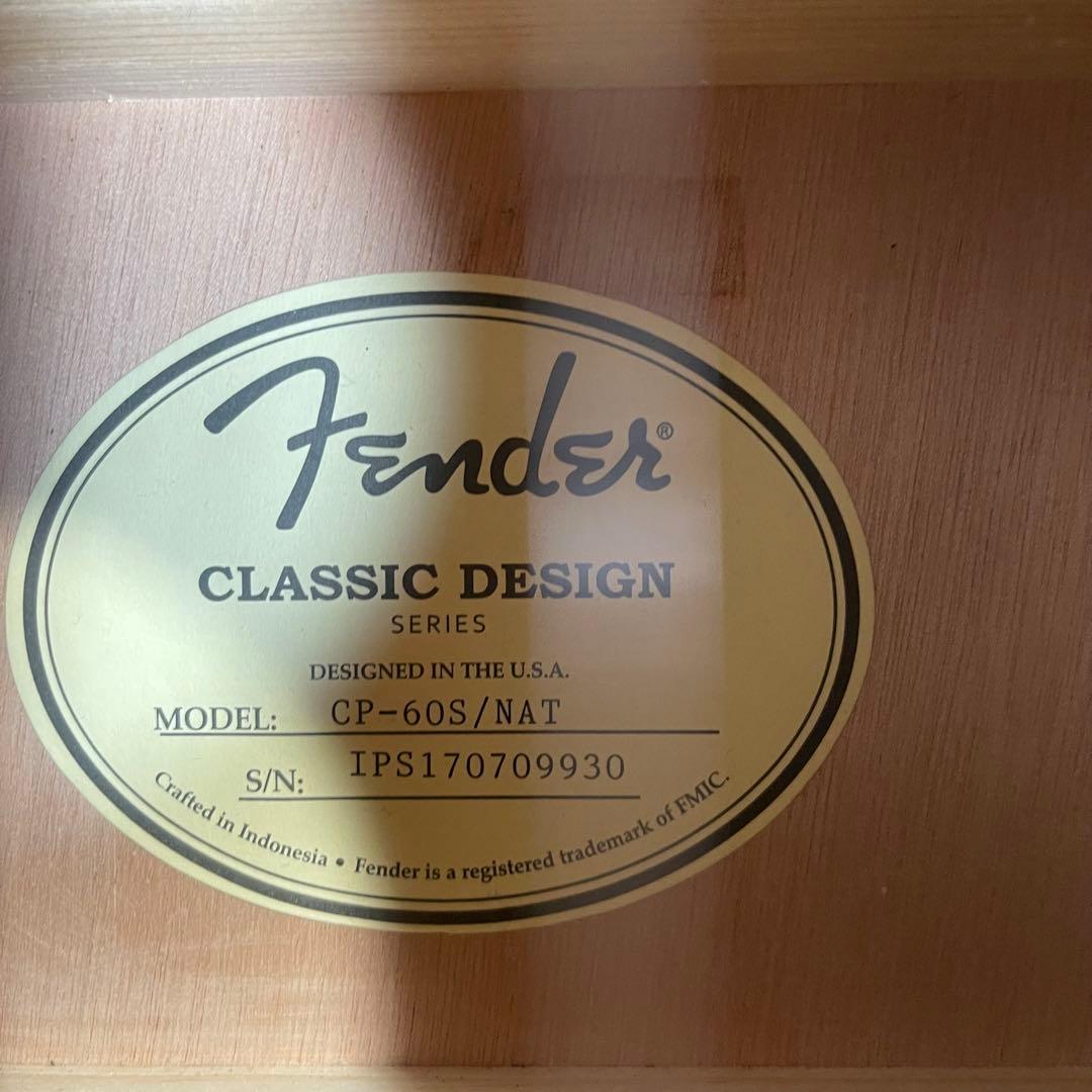 【送料込】 Fender CP-60S FISHMANエレアコ仕様