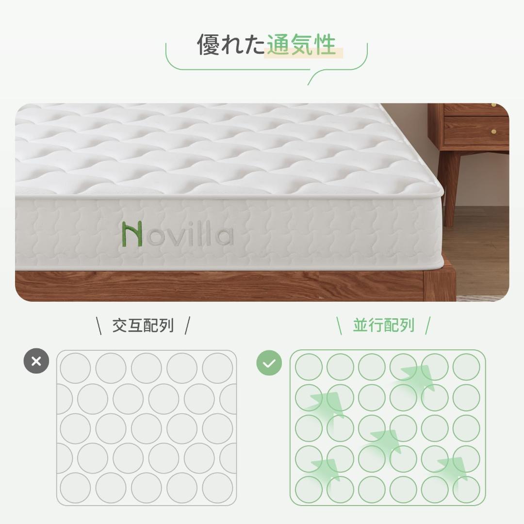 高級 マットレス セミダブル ポケットコイル 硬め 厚さ18cm 体圧分散