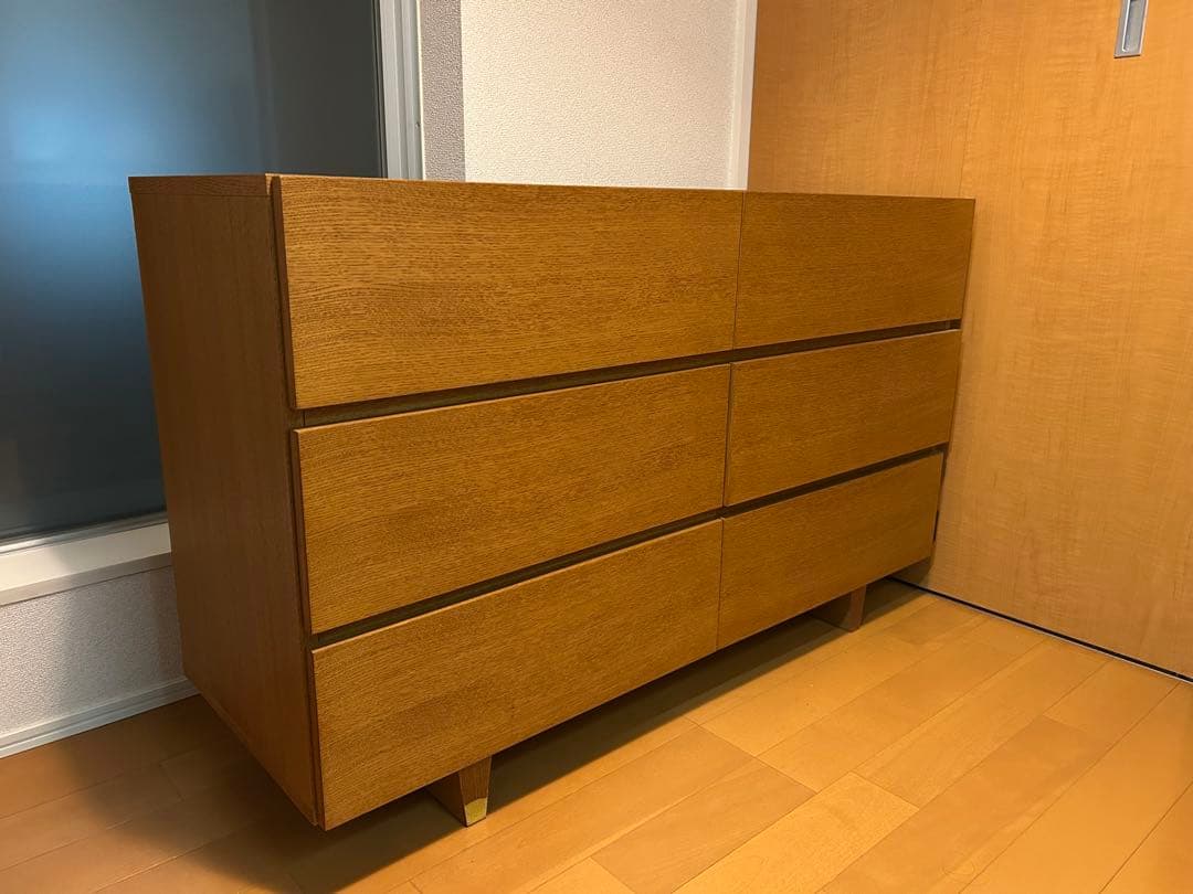 H*L様 ブラウン木製チェスト 6引き出し　送料込み