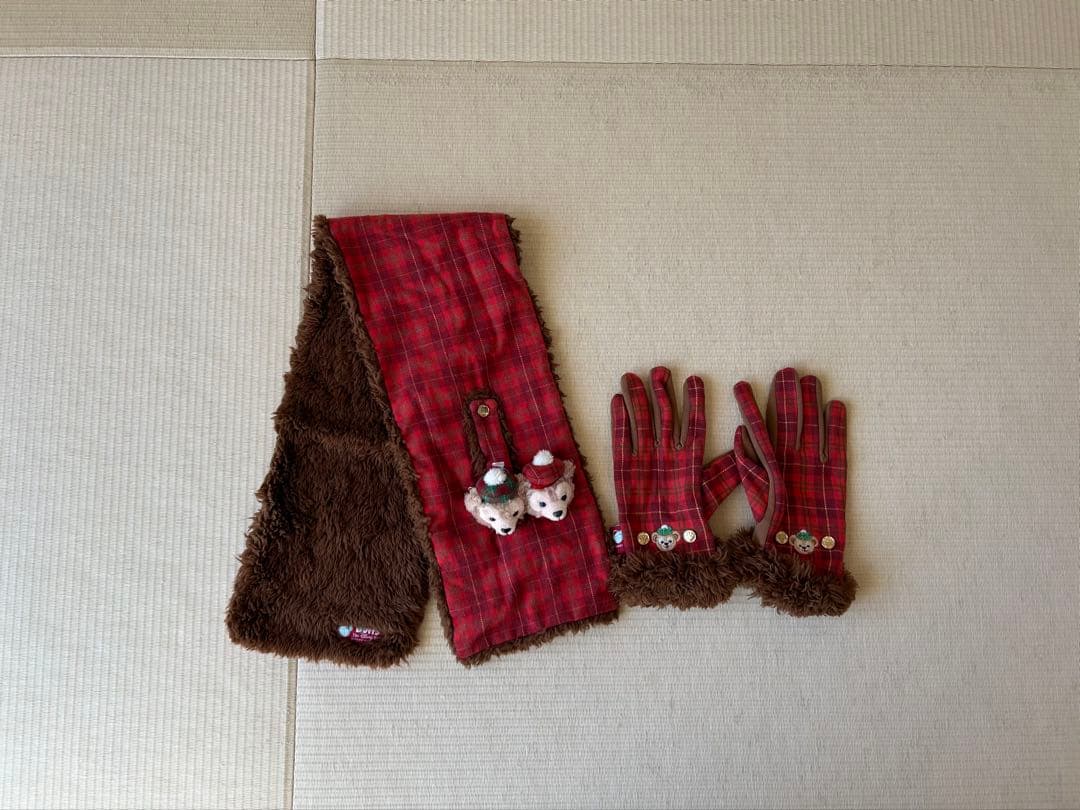 TDS ダッフィー　シェリーメイ　マフラー　手袋