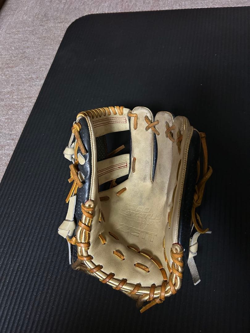 ZETT 軟式グローブ ネイビー/ベージュ