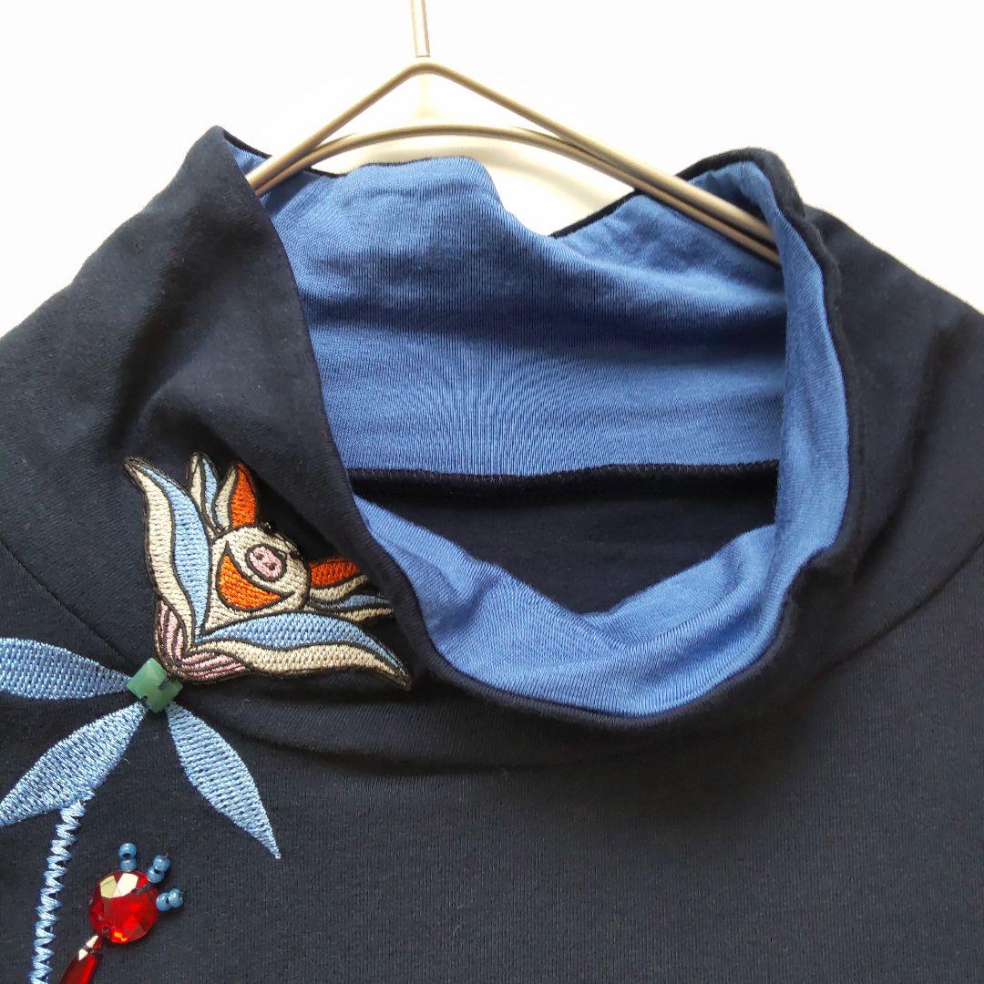 極美品 アルベロベロ オレボレブラ ブタ 刺繍 ワッペン ビジュー チュニック