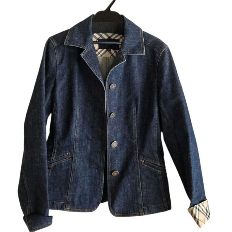 H*l様 BURBERRYLondonダークブルー デニムジャケットノバチェック