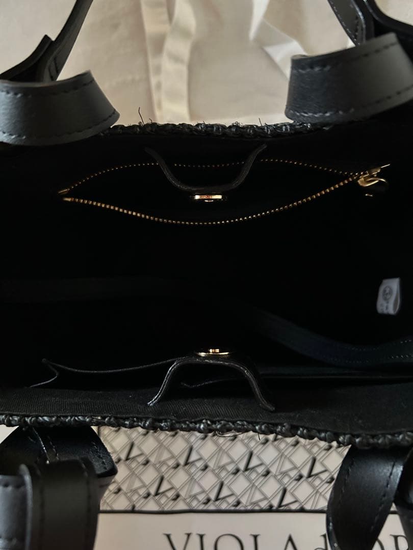 ヴィオラドーロ　2way カゴバッグ　ブラック