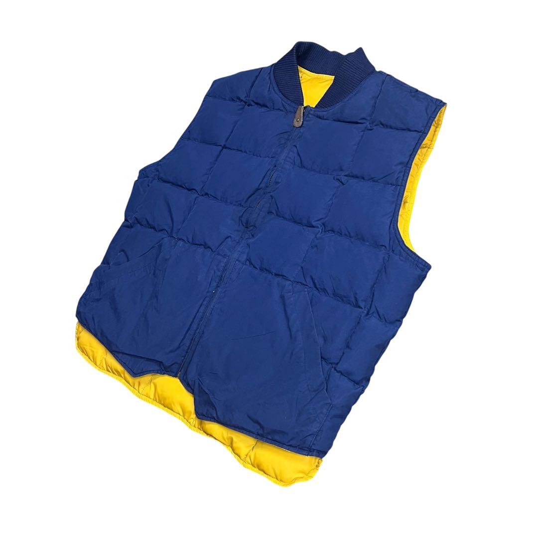 80s 90s Eddie Bauer カナディアンベスト リバーシブル ダウン