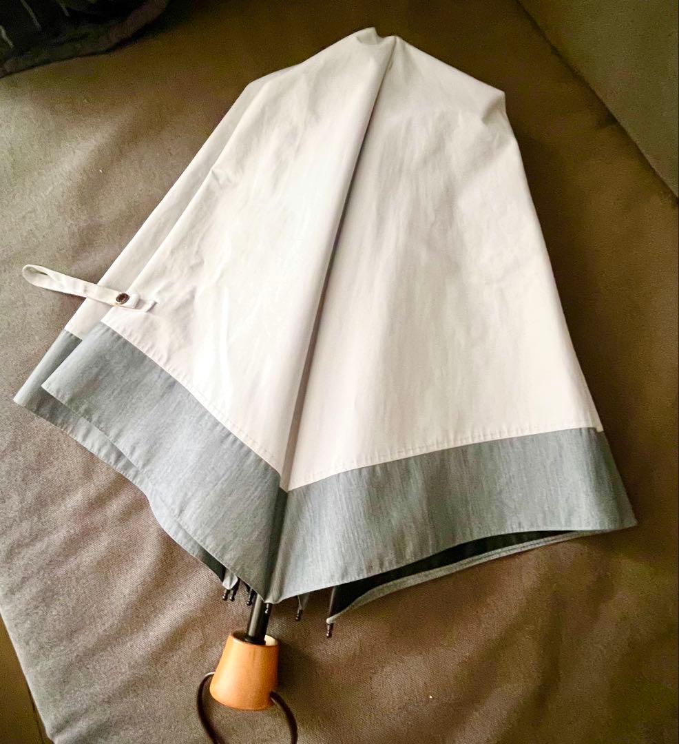 サンバリア100 日傘　3段折　コンビ　ホワイト