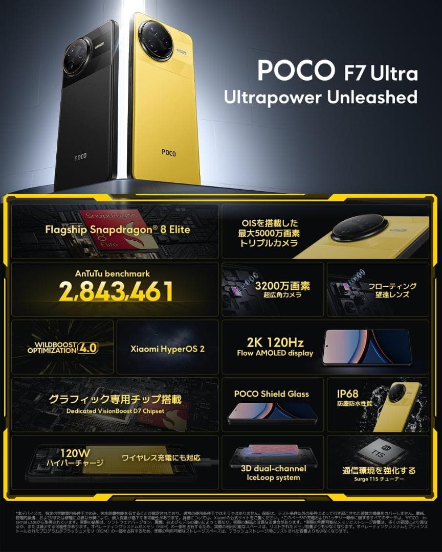 【新品】Xiaomi POCO F7 Ultra 12GB+256GB