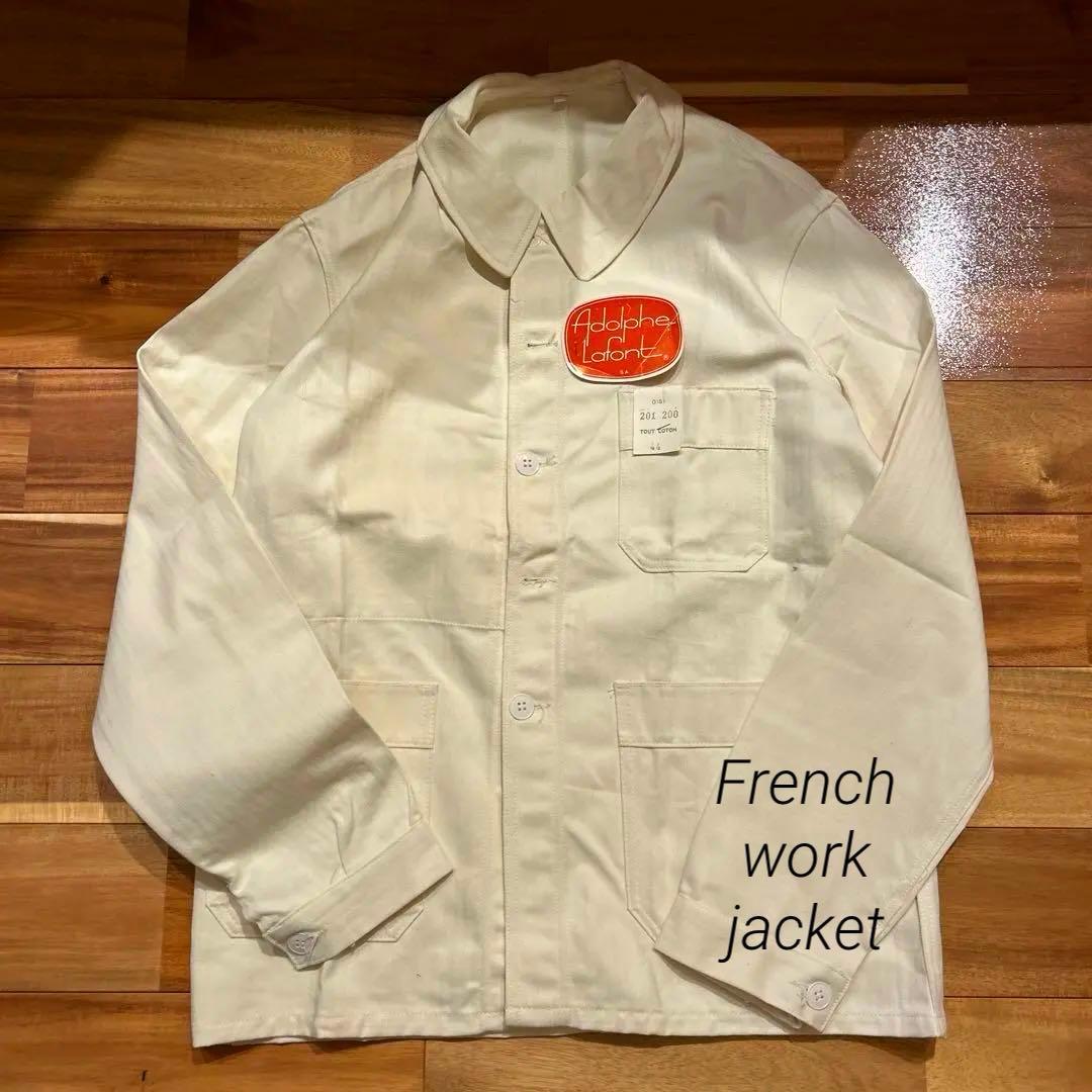 アドルフラフォン　フレンチワークジャケット　ヘリンボーン　ファーマーズ
