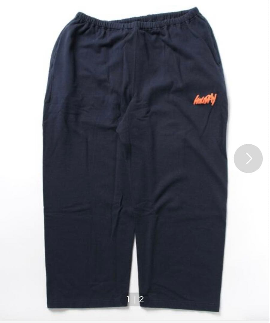 holiday ワイドスウェットパンツ　ネイビー