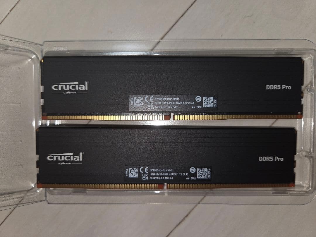 メモリー crucial DDR5 Pro 32GB (2x16GB) 5600MT/s