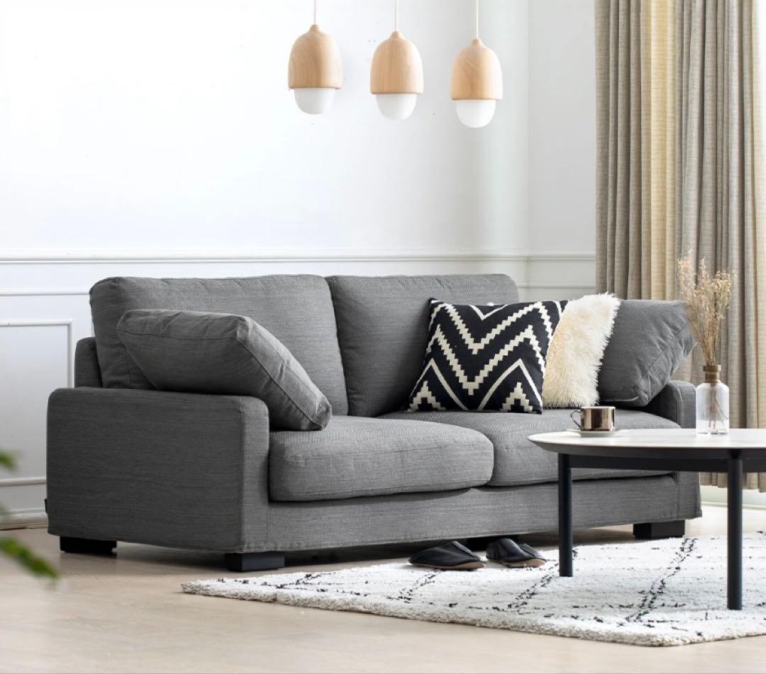 【成約済み】mugiアルモニア グレー ファブリック 2.5人掛けソファ