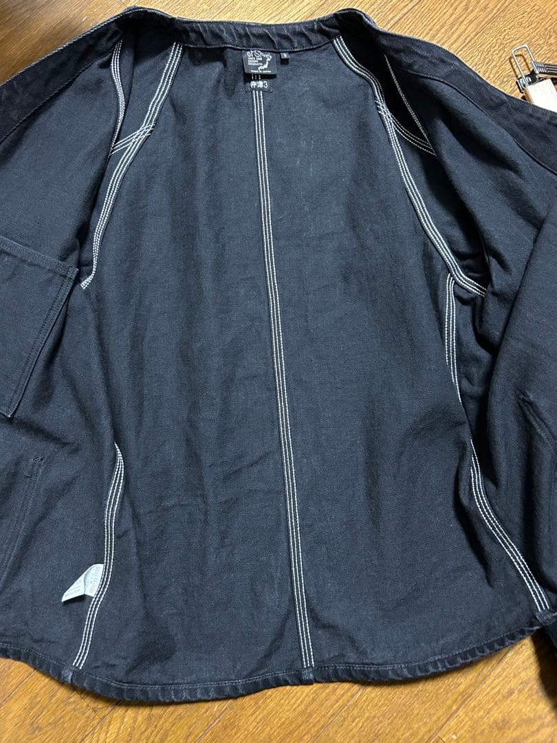 orSlow 仲津3 ブラックデニムカーディガンタイプ