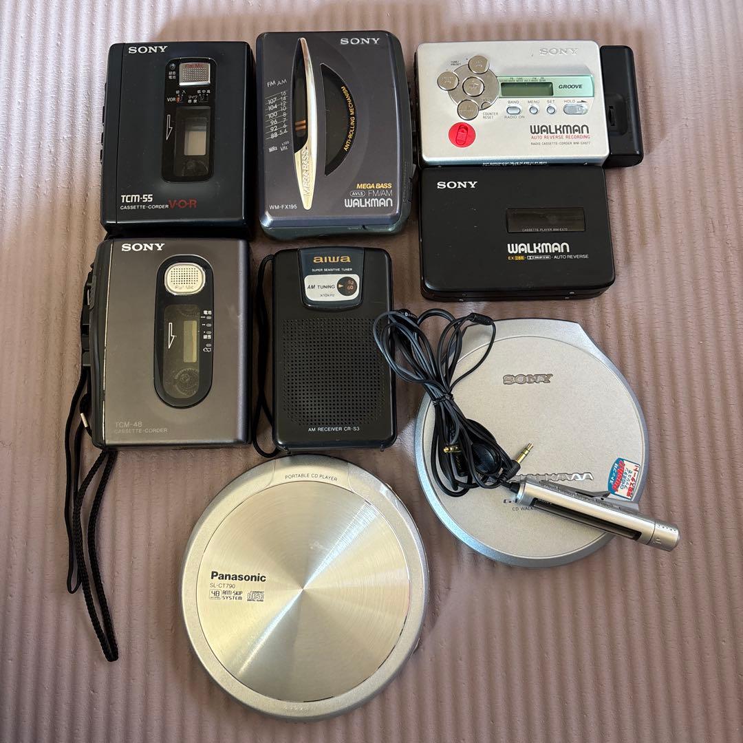 SONY その他ポータブルカセットプレーヤーセット まとめ売りジャンク　全10点