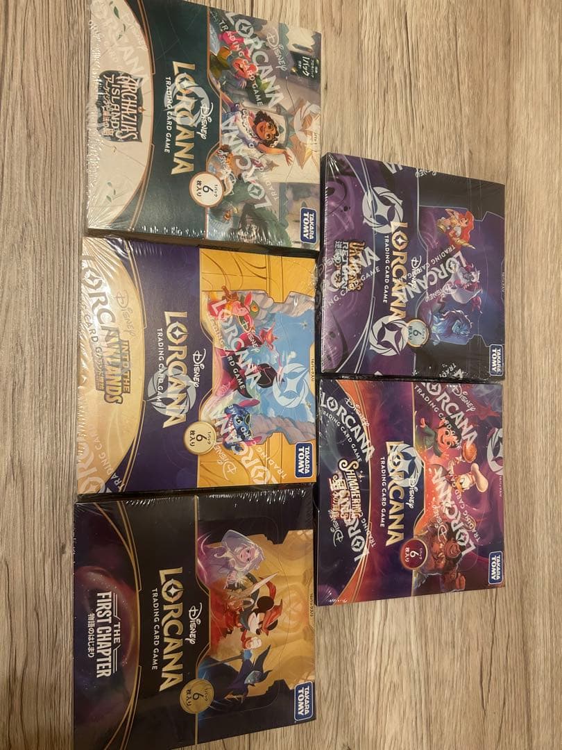Disney Lorcana 5BOX シュリンク付き