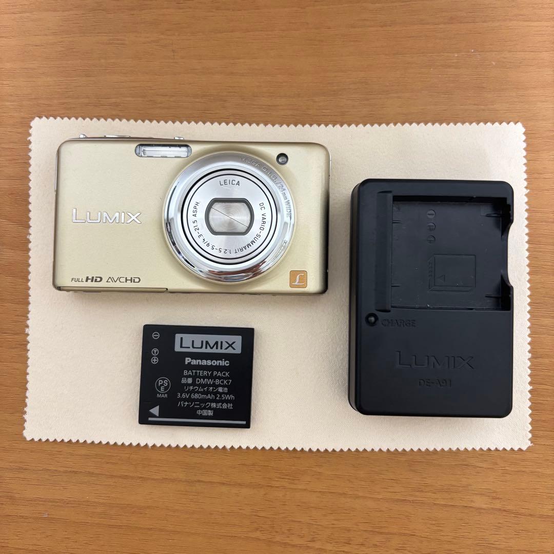 【動作確認済】Panasonic LUMIX DMC-FX77 デジカメゴールド