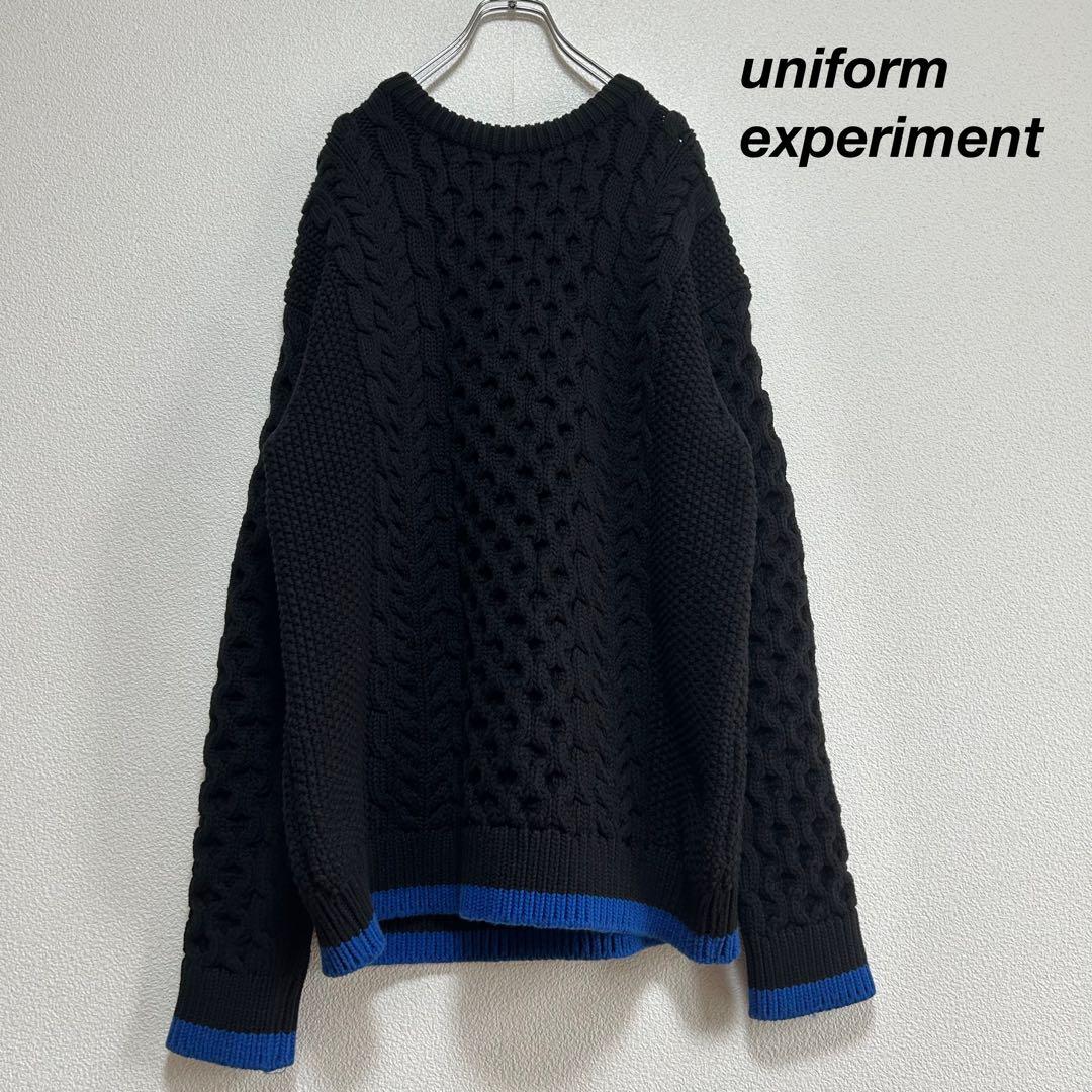 uniform experiment ユニフォームエクスペリメント ニット 黒