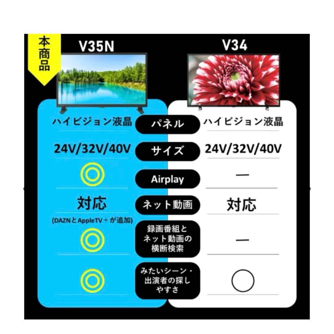 液晶テレビ REGZA 40型 2024年製 40V35N