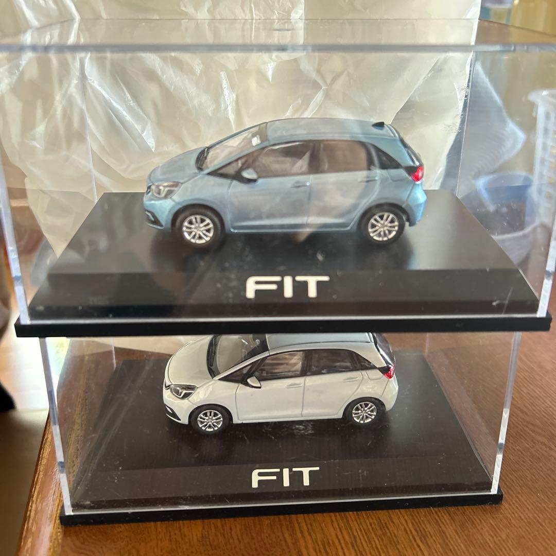 ホンダFITGRミニカー1/43サンライトホワイトパールライトブルーメタリック