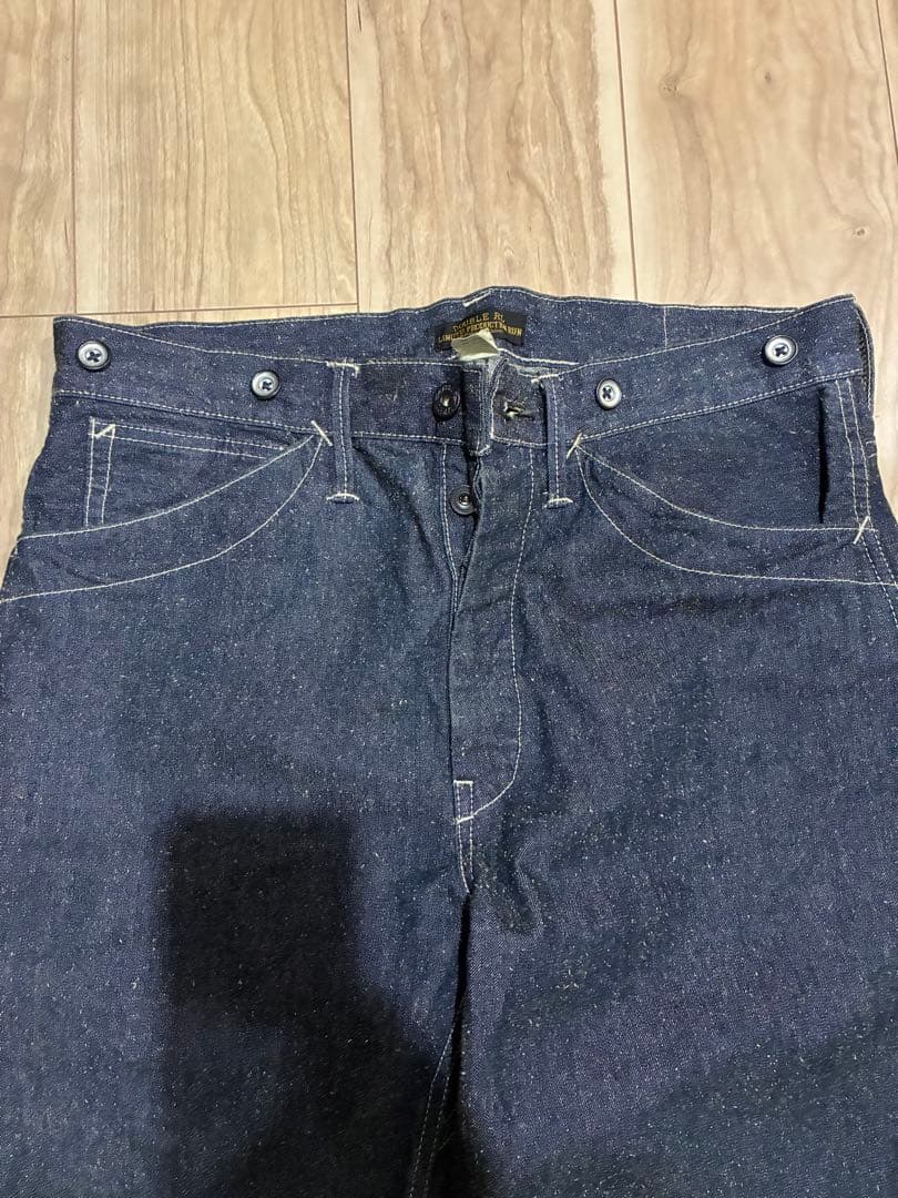【美品】DOUBLE RL デニムワークパンツR214 31x32