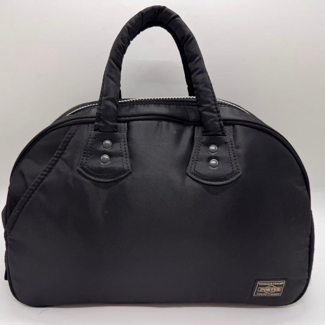 美品　ヘッドポーター　タンカー　ミニボストンバッグ　ナイロン　ブラック