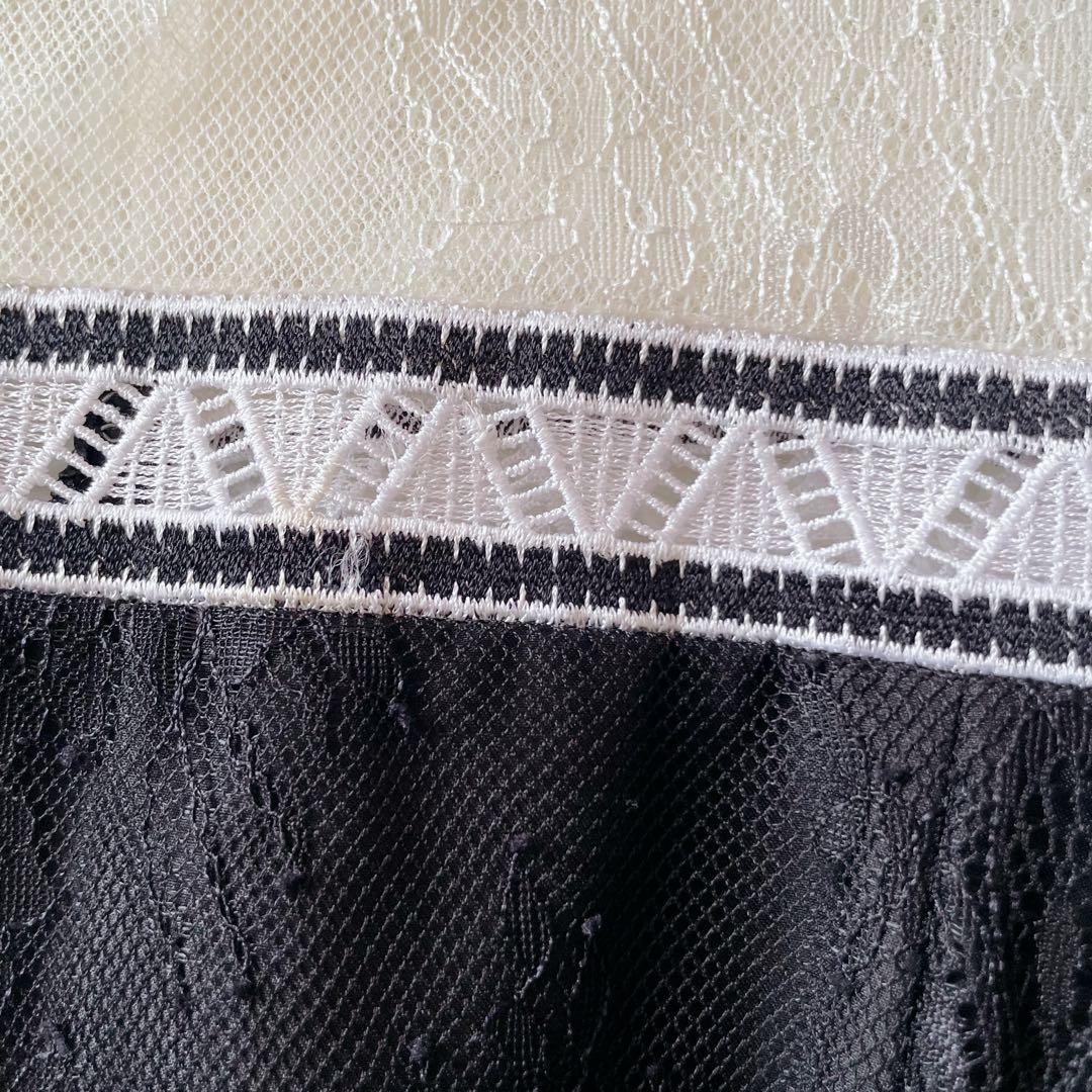 美品 グレースコンチネンタル ロング丈 ワンピース 総レース ドレス 刺繍 黒