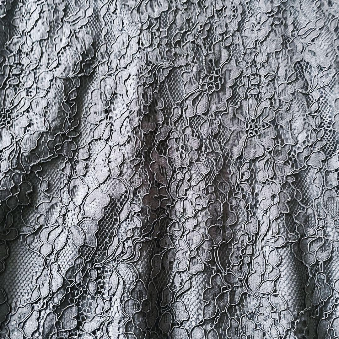 美品 グレースコンチネンタル ロング丈 ワンピース 総レース ドレス 刺繍 黒