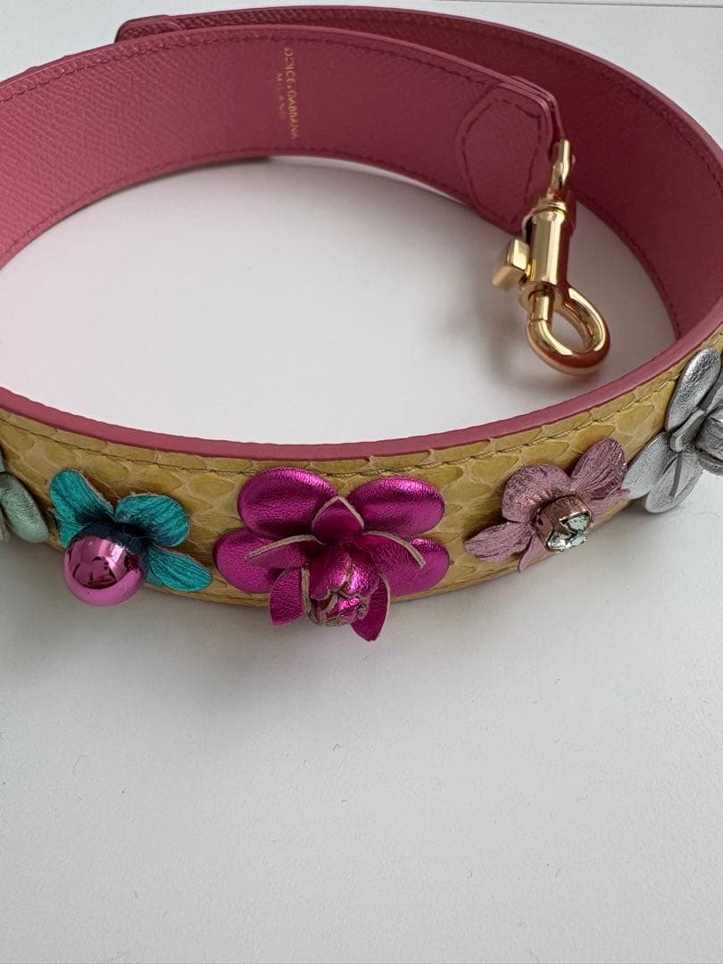 【未使用品】黄　DOLCE & GABBANA バック牛革ショルダーストラップ