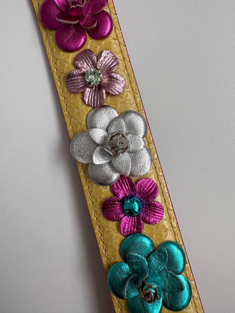 【未使用品】黄　DOLCE & GABBANA バック牛革ショルダーストラップ