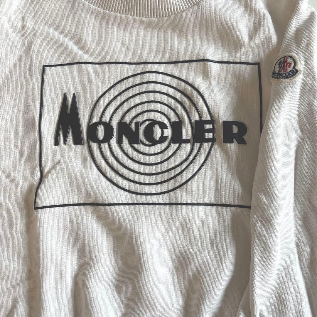 MONCLER kids キッズホワイト ロゴ トレーナー