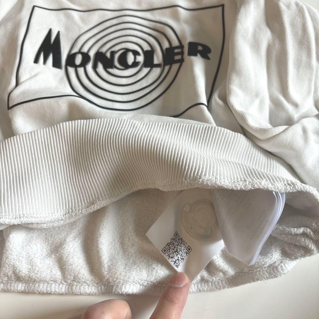 MONCLER kids キッズホワイト ロゴ トレーナー