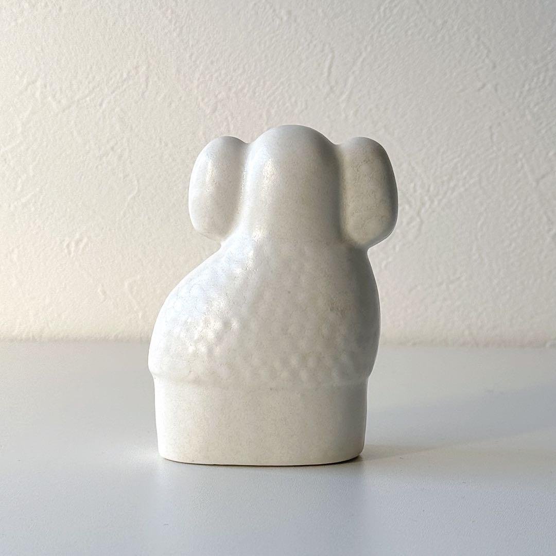 〈未使用〉リサラーソン　プードル　ホワイト　置物