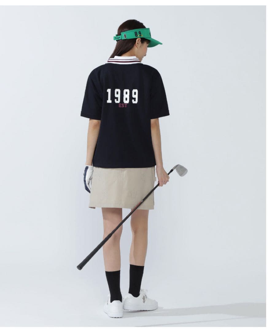 【新品・未使用】PEARYGATES 高通気ダブルフェイス半袖Vネックカットソー