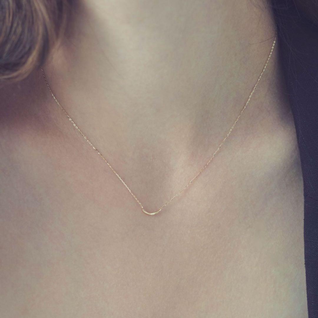 ete エテ [レイヤード] K10YG クレセントムーン ネックレス 極美品