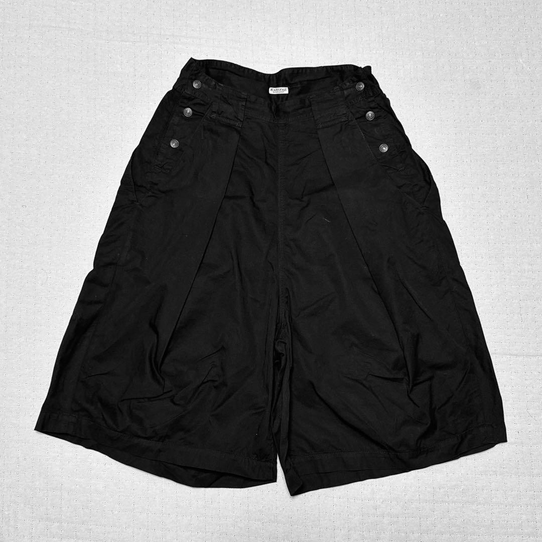 KAPITAL サルエルハーフパンツ ブラック