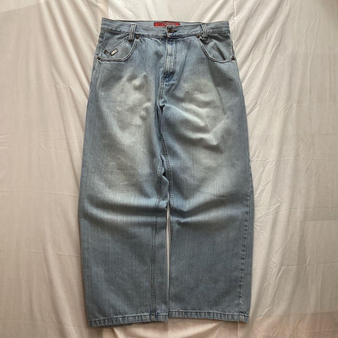 00s 古着 Mecca デニムパンツ ワイド baggy Y2K B系 シティ