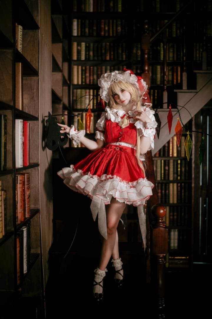 東方Project フランドール・スカート コスプレ衣装 森森仙 羽付き