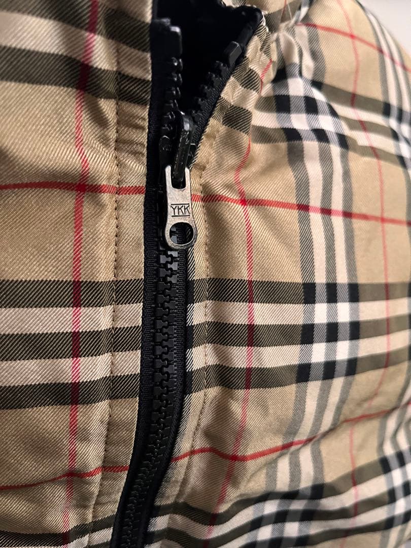 【希少】バーバリーブルーレーベル リバーシブル ダウンベスト ショート丈