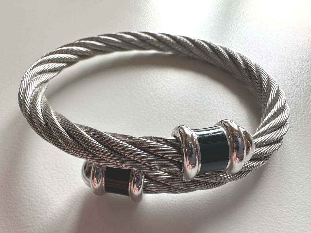 極美品 フィリップシャリオール ワイヤー ブレスレット バングル