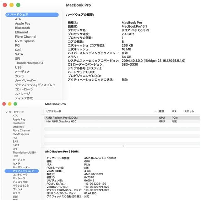 【美品】MacBook Pro 16_2019 i9/64GB/512GB_1