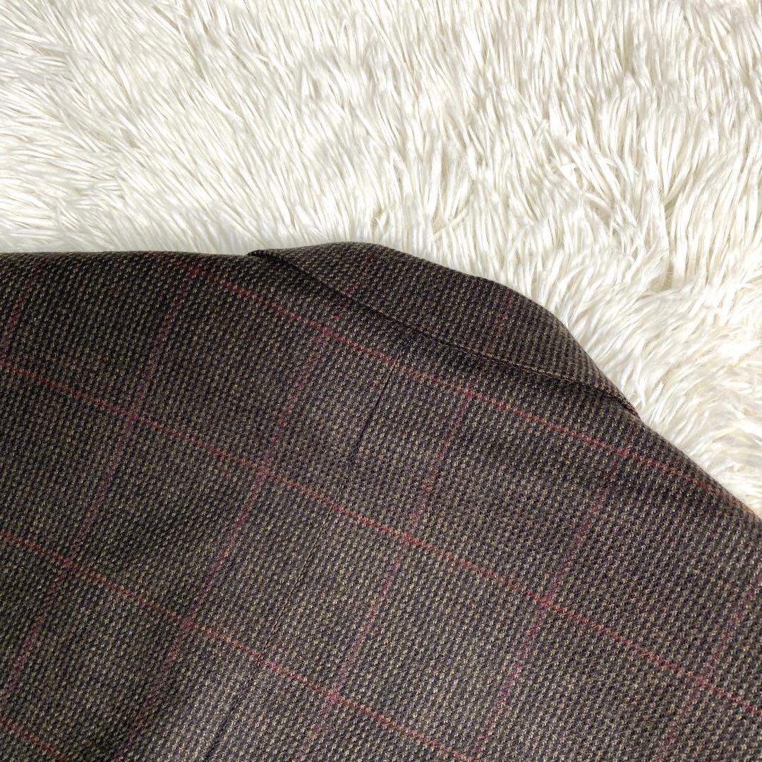 美品✨Brooks Brothers テーラード カシミヤ チェック ブラウン