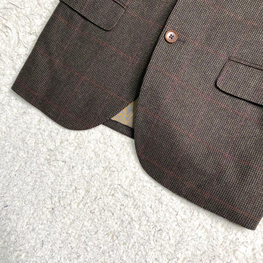 美品✨Brooks Brothers テーラード カシミヤ チェック ブラウン