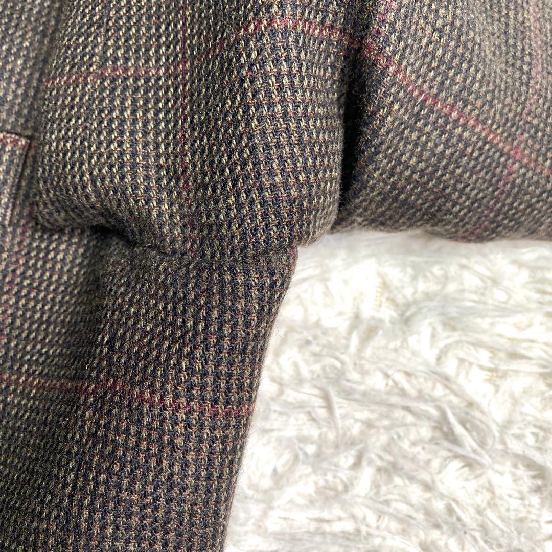 美品✨Brooks Brothers テーラード カシミヤ チェック ブラウン