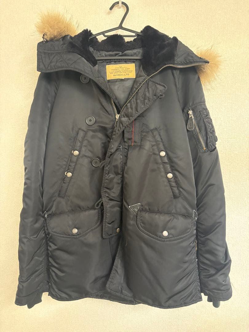 AVIREX アビレックス　ブラック N3B ミリタリージャケット Lサイズ