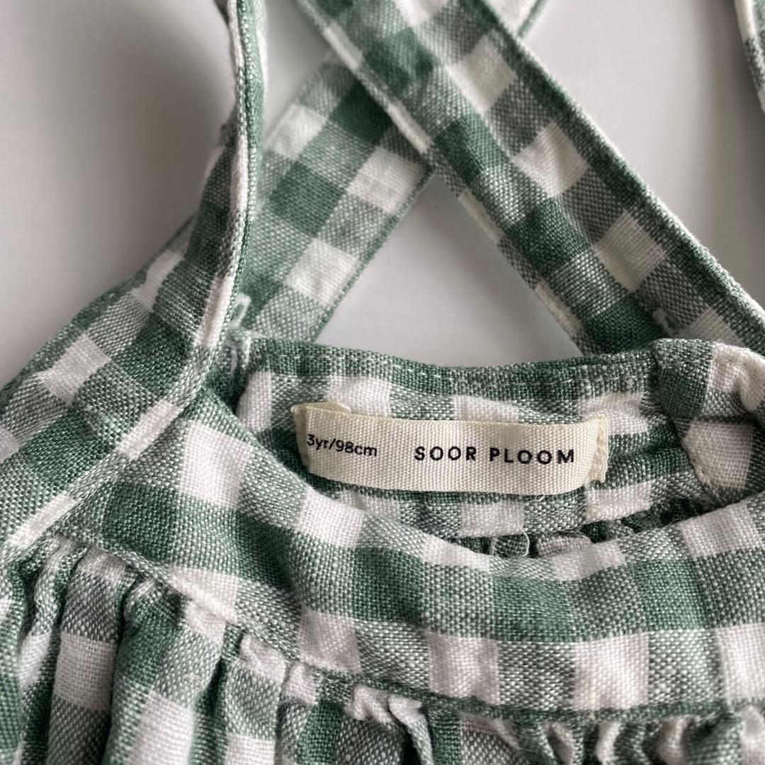 ボトムス soor ploom eloise pinafore gingham 3y