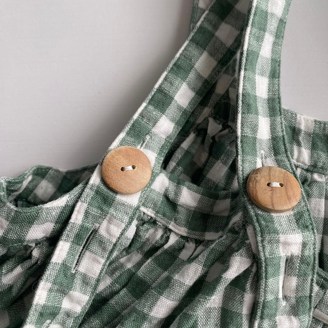 ボトムス soor ploom eloise pinafore gingham 3y