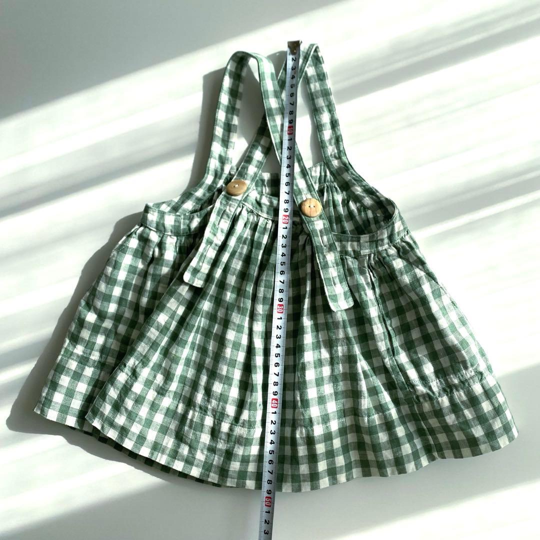 ボトムス soor ploom eloise pinafore gingham 3y