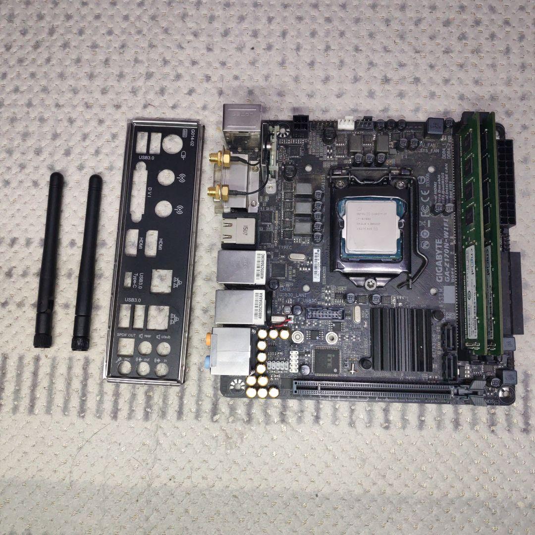 GA-Z170N-WIFI、Intel i7-6700K、8GBメモリ セット