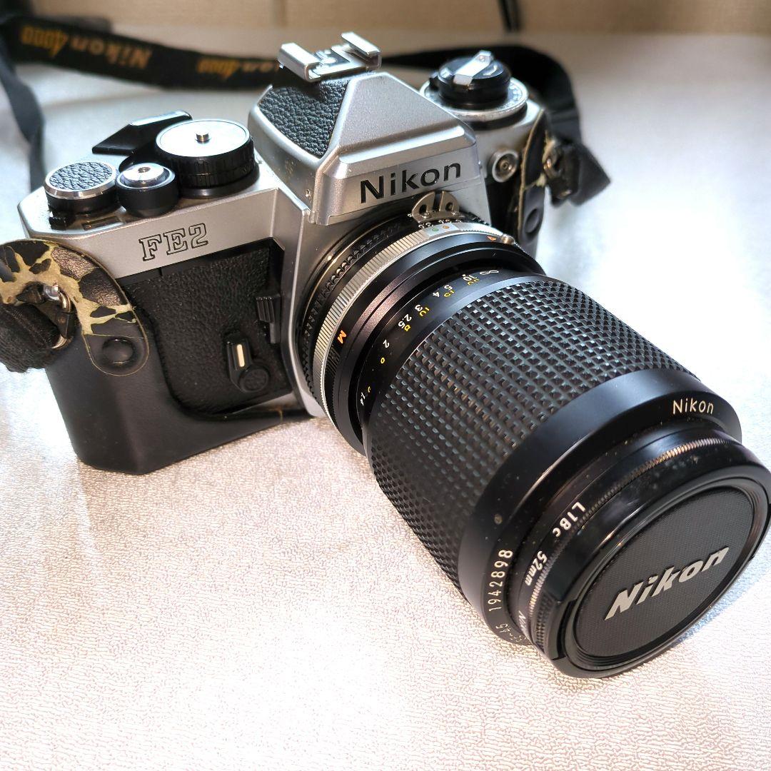 Nikon FE2 一眼レフカメラ シルバー　+レンズ+ケース
